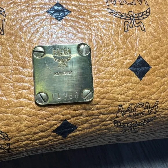 MCM vintage Cognac Monogram Cylinder Bag - Picture 13 of 14